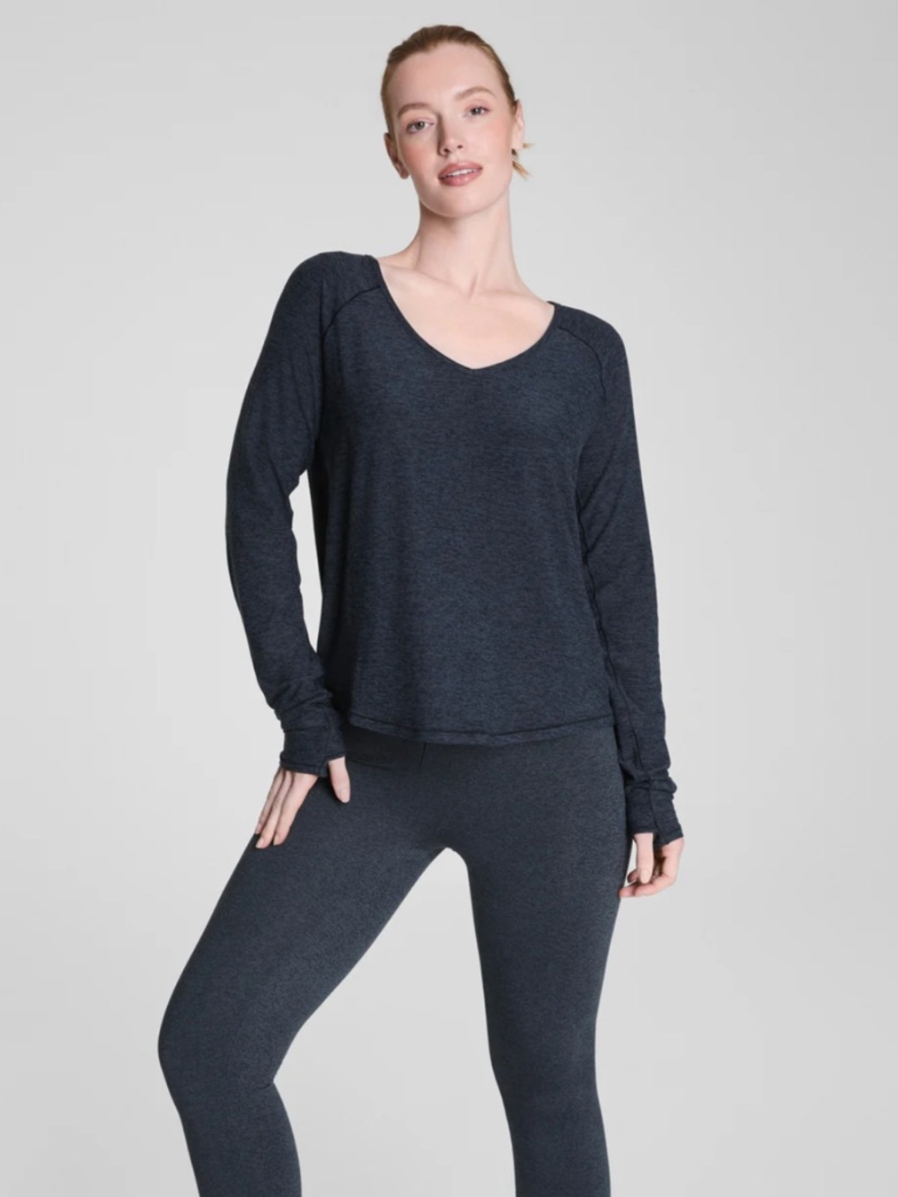 SPANX Long Sleeve V Neck Tee Sz 1X